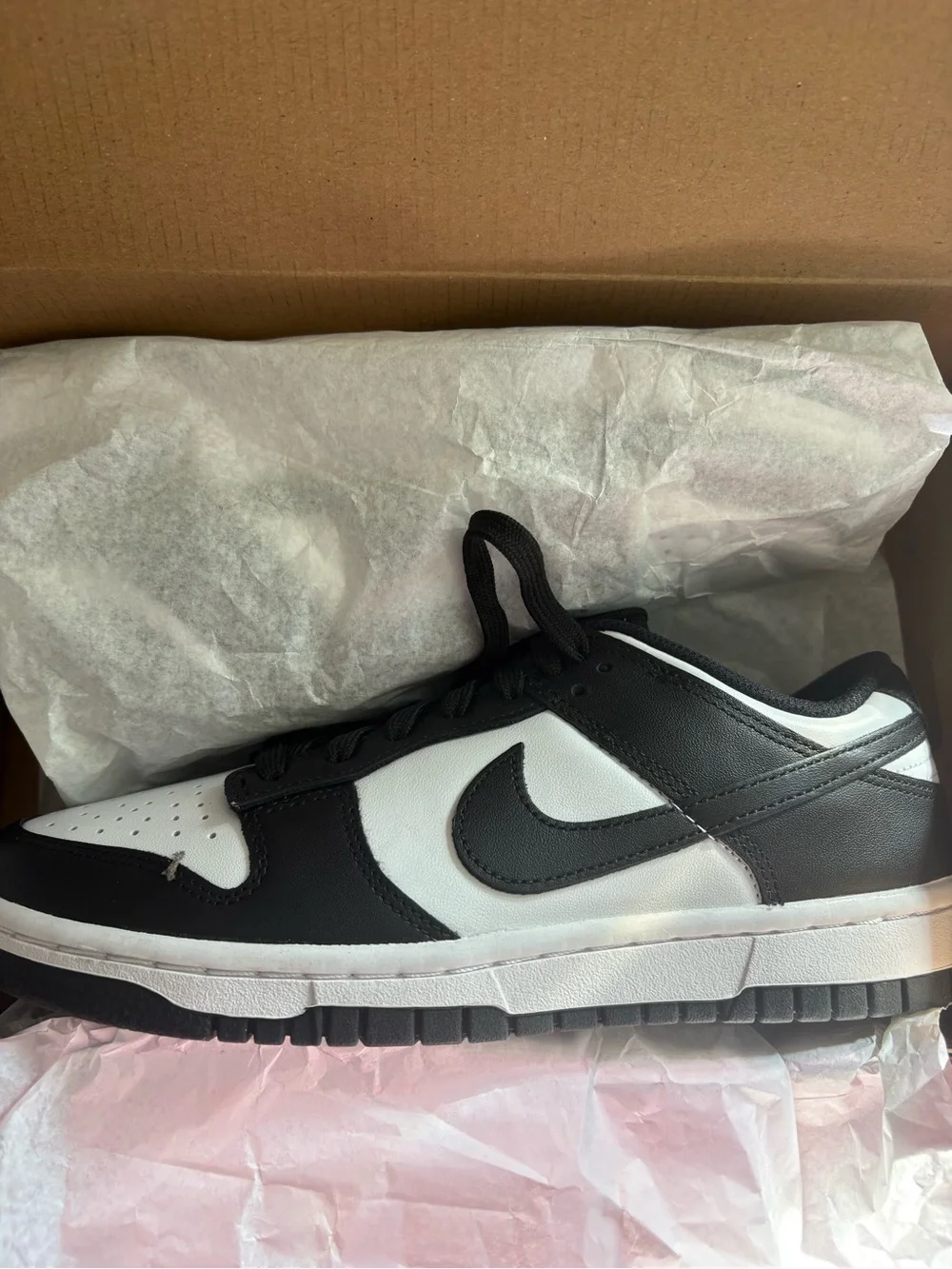 Nike Black and White Low-Top Dunk Sneakers BNWT W Size 7 AT-7/27